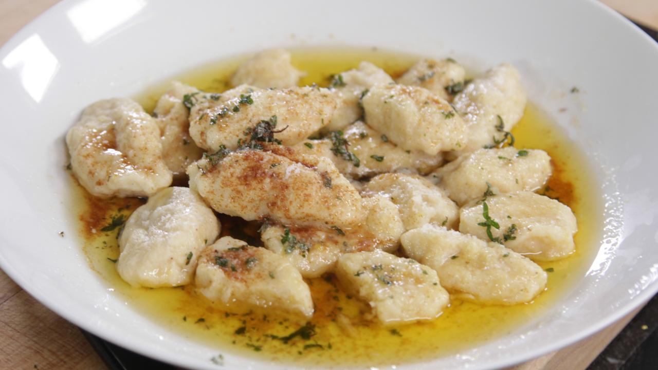 Mascarpone and Lemon Gnocchi with Butter Thyme Sauce Recipe | Giada De ...