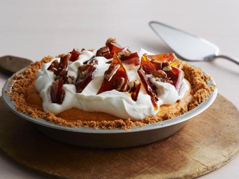 Chiffon Pumpkin Pie with Pecan Brittle