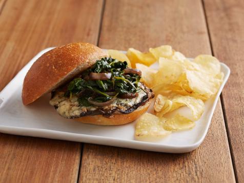 Roasted Portobello Mushroom Burgers with Blue Cheese
