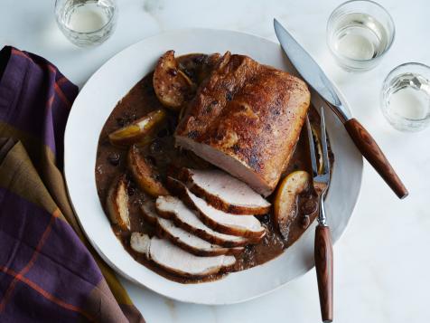 Roast Pork Loin with Pears and Cranberries