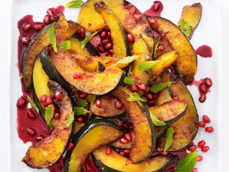 PomegranateGlazed Acorn Squash Recipe Food Network Kitchen Food