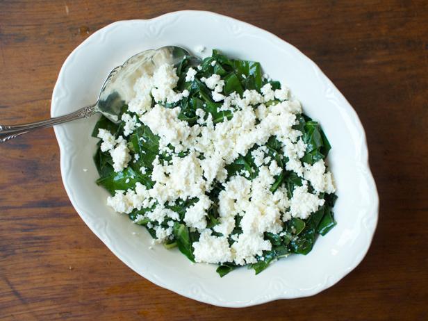 greens with ricotta