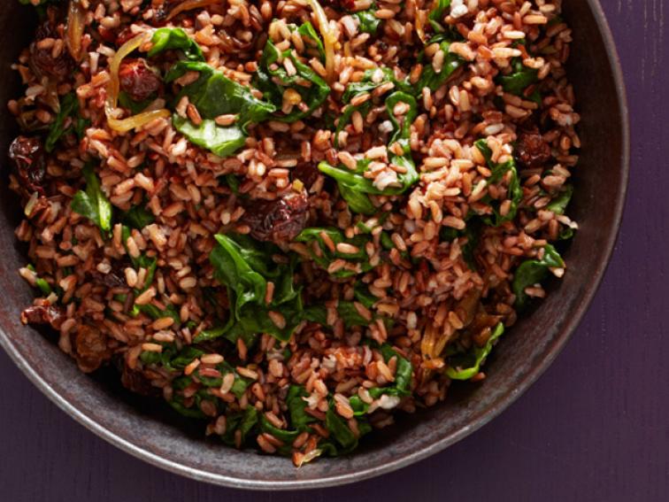 Red Rice with Spinach and Dried Cherries Recipe Food Network Kitchen