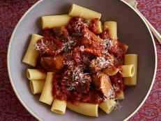 This sauce showcases tomatoes three ways: sun-dried tomatoes add sweetness and body, toasted tomato paste adds intense flavor, while crushed tomatoes melt down into this hearty sauce.