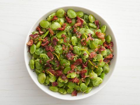Sauteed Lima Beans with Bacon