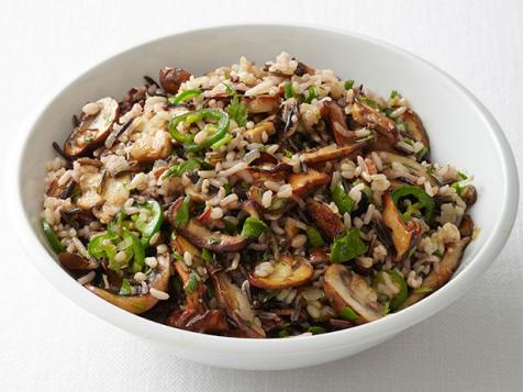 Spicy Wild Rice with Mushrooms