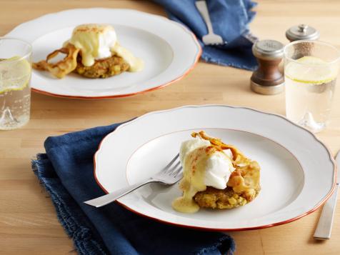 Thanks Benedict on Stuffing Cakes with Sage Hollandaise