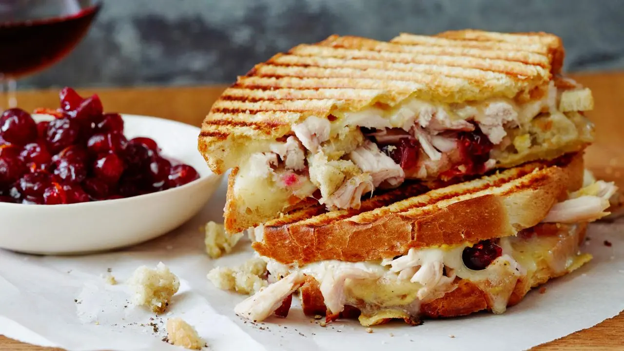 Leftover Turkey Dinner Panini