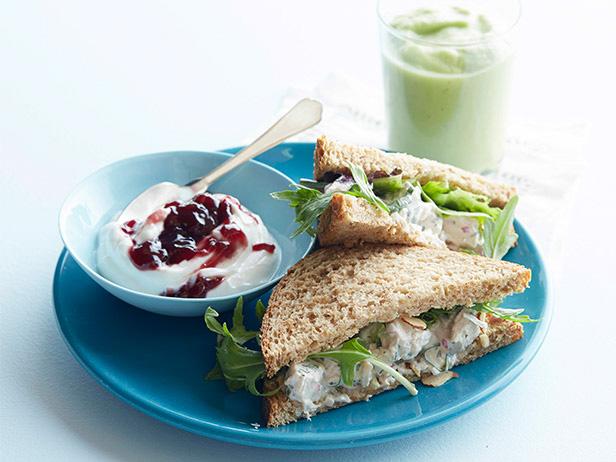 Herbal Chicken Sandwiches With Apple Avocado Smoothie Recipe Food Network Kitchen Food Network