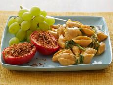 The pumpkin puree in the mac n cheese adds fiber, as well as body and color, so less cheese is needed