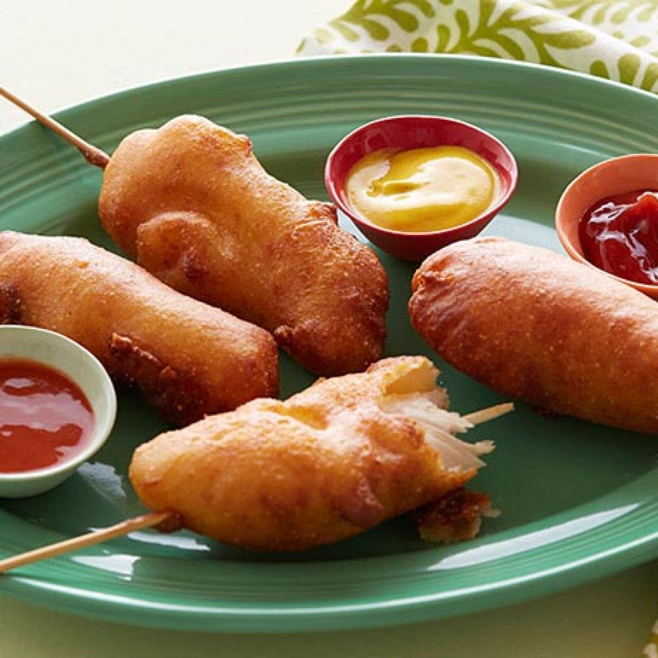 Fried online corn dogs