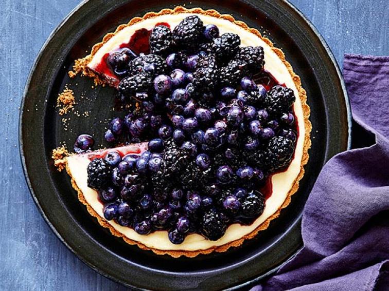 Black and Blue Cheesecake Tart Recipe | Food Network Kitchen | Food Network