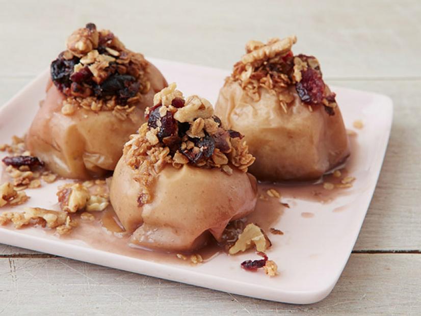 Slow-Cooker Cranberry-Walnut Stuffed Apples Recipe | Food Network ...