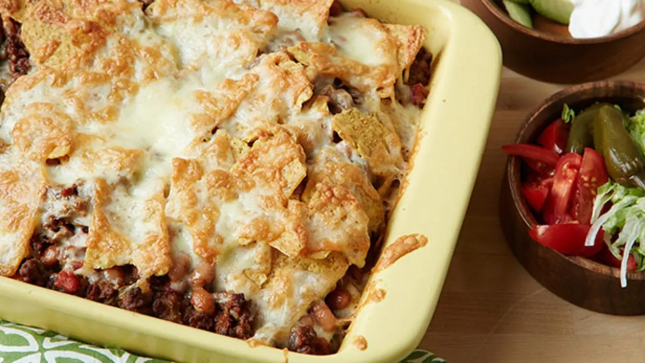 Beef and Bean Taco Casserole Recipe | Food Network Kitchen | Food Network