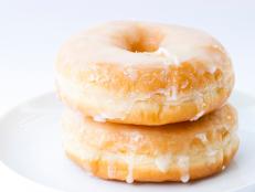 Sugary donut isolated