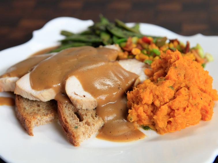 Soy and Cider Brined Turkey on Toast Points with MapleSoy Gravy Recipe