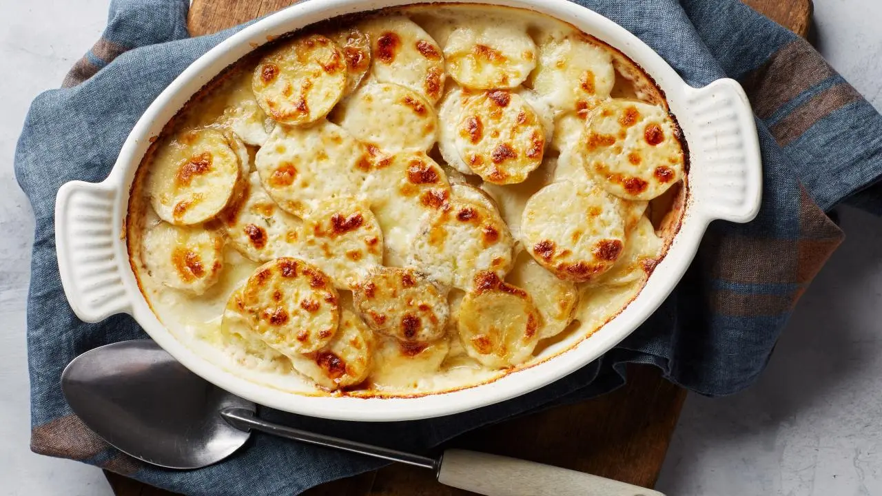 Scalloped Potatoes Au Gratin Recipe Ellie Krieger Food Network
