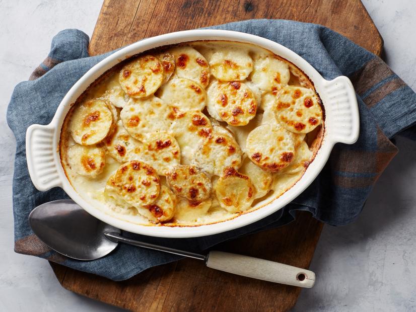 Scalloped Potatoes Au Gratin Recipe Ellie Krieger Food Network The best potatoes to use for au gratin potatoes are russets; scalloped potatoes au gratin