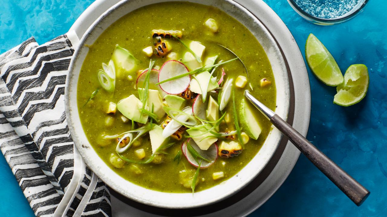 Flavorful Poblano Posole Stew