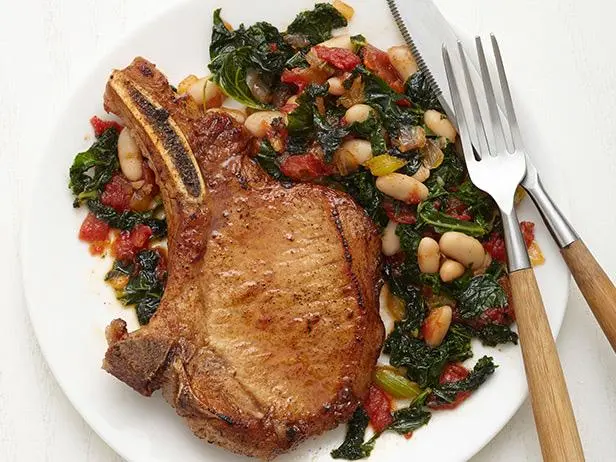 Cajun Pork Chops With Kale Recipe Chef S Resource Recipes