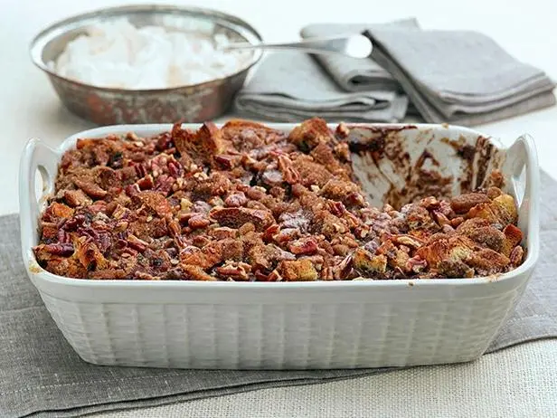 Sunny's Double Chocolate Bread Pudding with Bourbon Whipped Cream Recipe | Sunny Anderson | Food Net