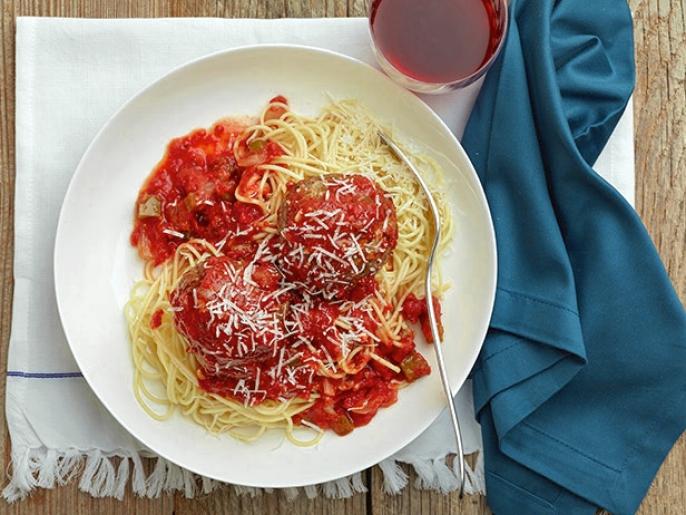Sunny's Spicy Spaghetti with Mega Meatballs Recipe | Sunny Anderson