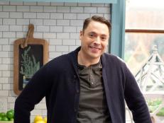 Host Jeff Mauro, poses for a portrait on the set of Food Network's The Kitchen, Season 1.