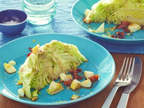 Iceberg Wedge Salad with Warm Bacon Dressing