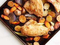 Enjoy a healthy version of Sunday roast chicken dinner in only 40 minutes. And save big by carving up three roasted chicken breasts for four people (it's plenty). If you buy a four-pack, roast the fourth breast and set aside to add to a green salad or soup later in the week.