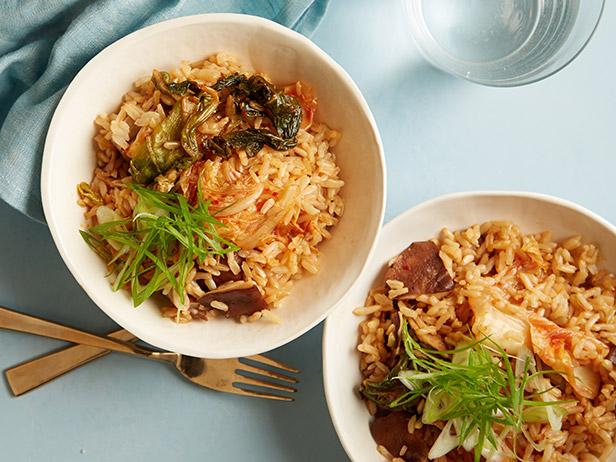 Whole-Grain Mushroom and Kimchi Brown Rice