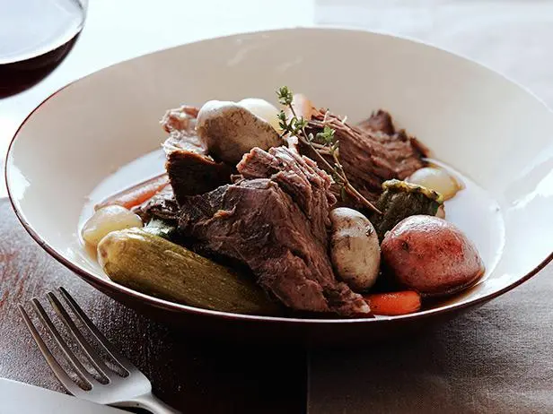 Pot Roast with Baby Vegetables Recipe | Tyler Florence | Food Network