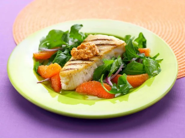 halibut with oranges