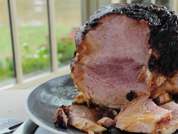 Baked Ham with Brown Sugar Honey Glaze Recipe Trisha Yearwood Food