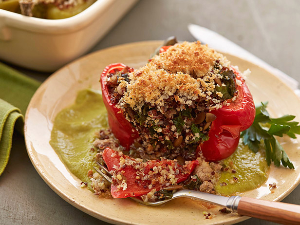 Turkey And Quinoa Stuffed Peppers Recipe Chef S Resource Recipes