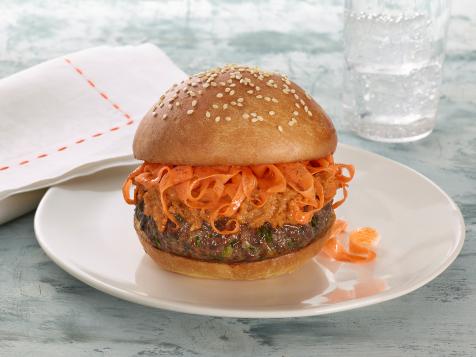 Herbed Burgers with Spicy Peanut Sauce