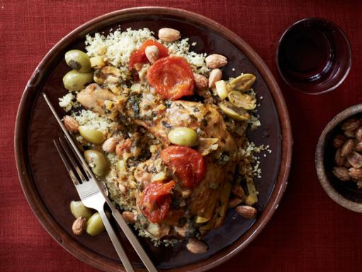 Chicken Tagine With Olives and Apricots Recipe | Food Network Kitchen ...