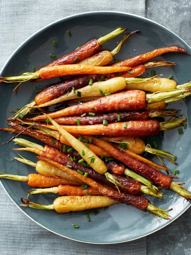 Coffee & Garlic BBQ Roasted Rainbow Carrots