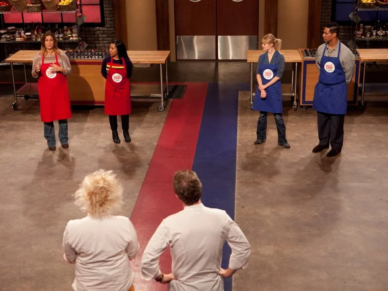 Chef Anne Burrell and Chef Bobby Flay ask each recruit why they should be the one to stay from their team and represent the Chef's in front of a panel of culinary experts, as seen on Food Networks Worst Cooks In America, Season 4.