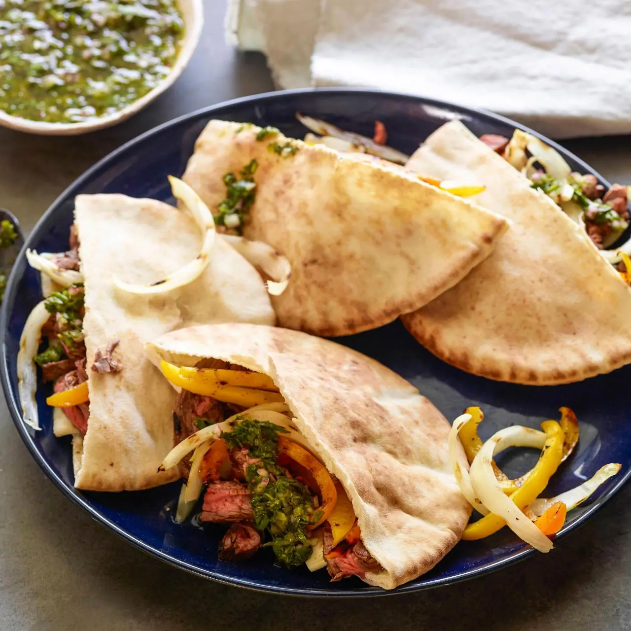 Skirt Steak Fajita Pita with Chimichurri-image