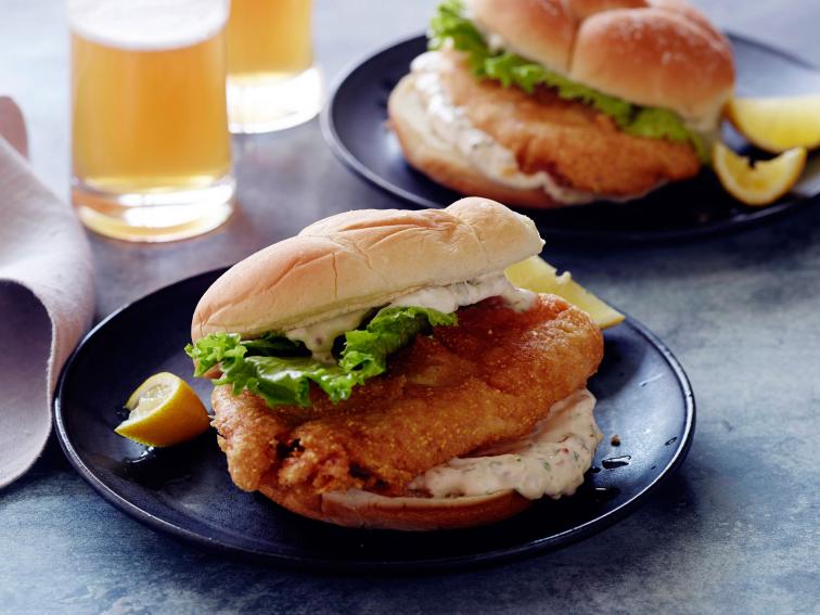 Fried Fish Sandwich Recipe Jeff Mauro Food Network