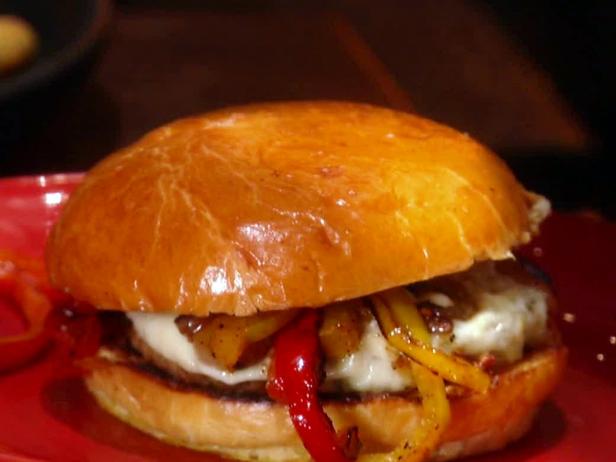 Turkey And Blistered Green Chile Burger Recipe Guy Fieri Food Network
