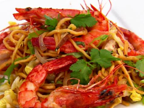 Green Shrimp Lo Mein