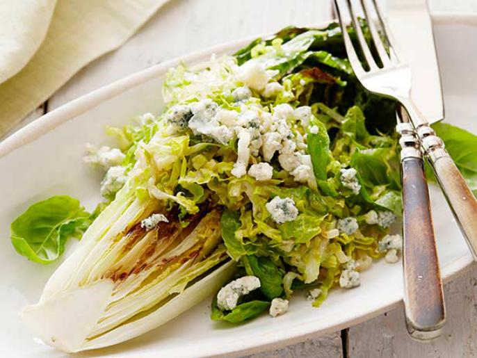 Grilled Romaine Salad with Blue Cheese Recipe | Alex Guarnaschelli ...