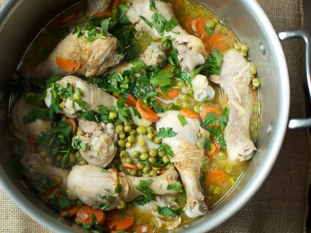 Spring Chicken With Peas and Carrots
