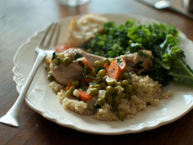 Spring Chicken With Carrots and Peas