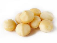 macadamia on white background