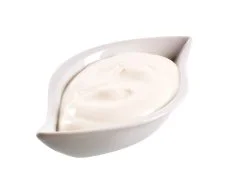 White yogurt in a bowl