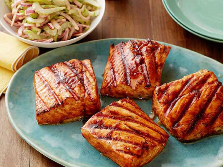 Sweet and Spicy Grilled Salmon Recipe | Food Network Kitchen | Food Network
