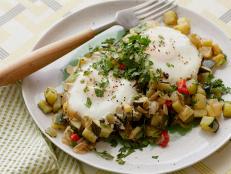 This is a version of the Summer Squash Skillet Saute ... basically with eggs baked in.