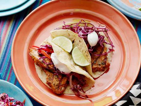 Grilled Chipotle Pork Tacos with Red Slaw